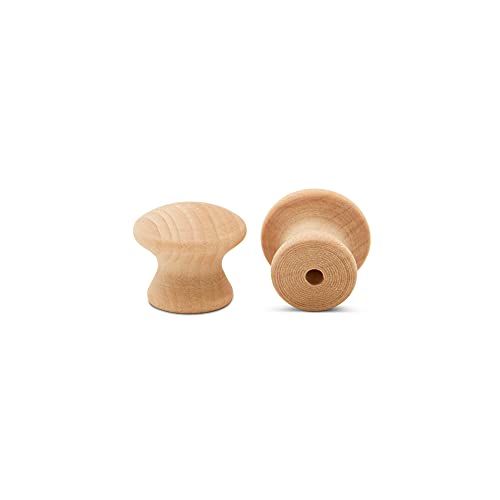 Woodpeckers 3/4-inch Unfinished Small Wooden Knobs - Pack of 25 for Cabinets, Dressers, Drawer Pulls, Furniture Replacement, and Crafts - size: 3/4 Inch