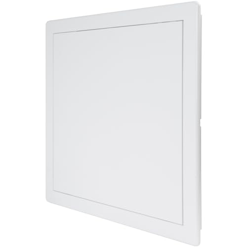 Vent Systems White ABS Plastic - Access Panel 12 x 12 Inch - Access Panel with Door for Drywall, Wall and Ceiling Electrical and Plumbing Service Wall Hole Cover - Exterior Dimensions 12.7x12.7 Inches - size: 12 X 12 Inch / 300 X 300 Mm