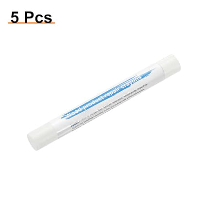HARFINGTON 5pcs Wood Filler Sticks Wooden Wax Touch Up Furniture Repair Crayons for Scratch Hole Wood, Pure White - color: Pure White