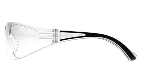 Pyramex Cortez Safety Eyewear, Clear Anti-Fog Lens With Black Temples - color: Black Temples/Clear Lens