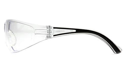 Pyramex Cortez Safety Eyewear, Clear Anti-Fog Lens With Black Temples - color: Black Temples/Clear Lens