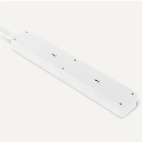 Amazon Basics Surge Protector Power Strip, 6-Outlet, 790 Joules, 6ft Extension Cord, Safety Shutters, White