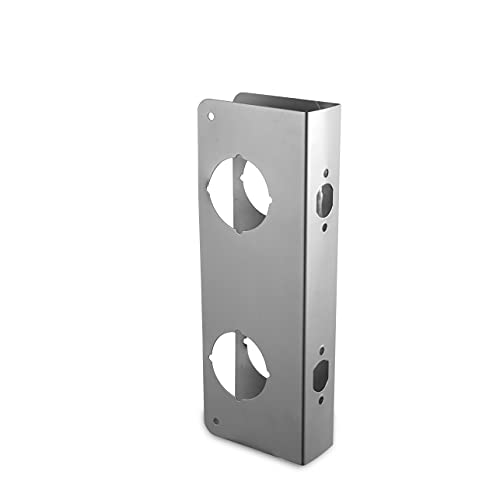 Door Guard Reinforcer, Repair Doors, Add Extra Security to Your Home and Prevent Unauthorized Entry, 5-1/2 Door Hole, 2-3/8 with Stainless Sttel Color - color: K9001-SS