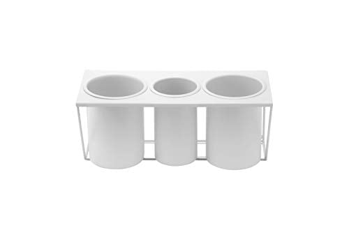 JackCubeDesign Wall Mount Hair Dryer Holder Hair Styling Product Care Tool Organizer Bath Supplies Accessories Tray Stand Storage Bathroom Steel (White) MK470A - color: White