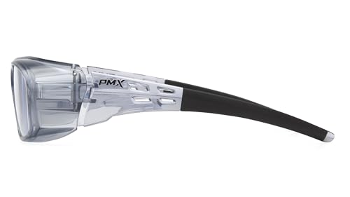 Pyramex Safety - SG9810R20 Emerge Plus Readers Safety Glasses, 2.0, Clear Full Reader Lens - color: Clear Reader Lens 2.0 Diopters/ Translucent Gray Frame
