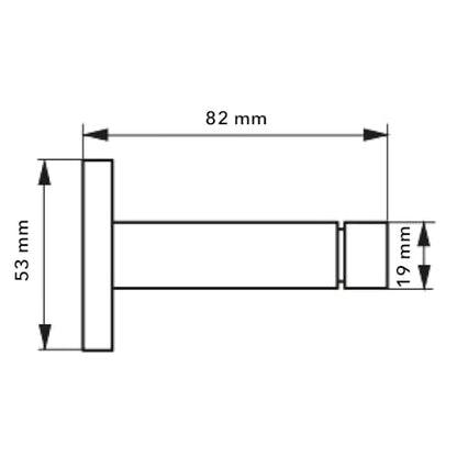 THIRARD 3.2" Wall-Mounted Door Stop – 304 Stainless Steel, Durable Design with Rubber Tip for Noise Reduction & Wall Protection – Rust-Resistant, Easy Installation, Ideal for Home & Office