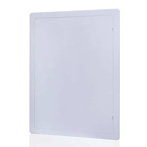 Suteck Plumbing Access Panel for Drywall Ceiling 12 x 16 Inch Reinforced Plastic Wall Access Doors Removable Hinged White - size: 12x16 inch
