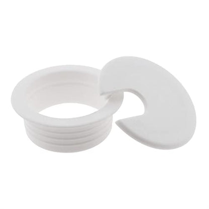 HJGarden 2PCS 1-1/2inch / 38mm Desk Grommet Wire Cord Cable Grommets Hole Cover for Office PC Desk Cable Cord Organizer Plastic Cover, White
