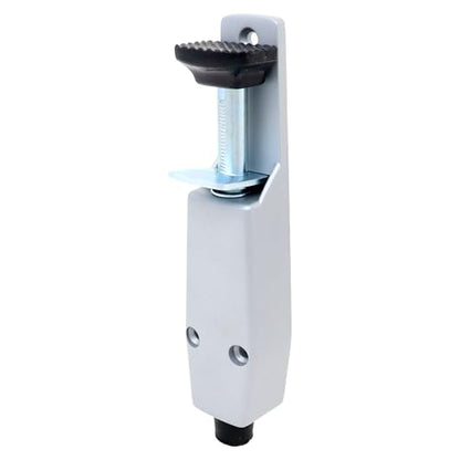 SUMMIT DOORWARE Heavy Duty Spring Loaded Step Down Door Stopper - Door Holder Ideal for Residential & Commercial Use - Aluminium Finish