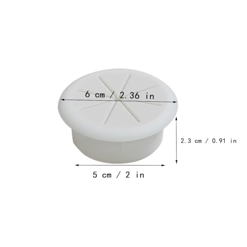 2 Pcs 2 Inch (50mm) Cable Grommet, Flexible Desk Hole Cover,Flexible Desk Grommet, Flexible Desk Grommets, Flexible Desk Cord Grommets, Flexible Desk Cable Grommet (White) - color: White