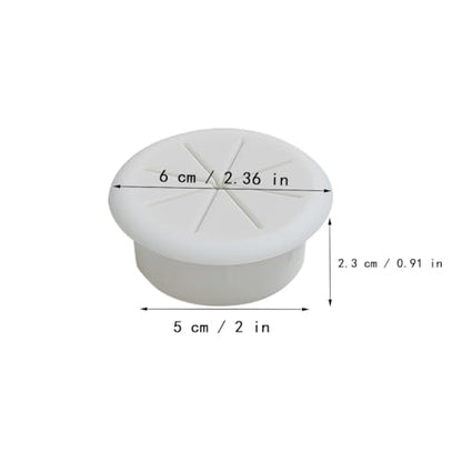 2 Pcs 2 Inch (50mm) Cable Grommet, Flexible Desk Hole Cover,Flexible Desk Grommet, Flexible Desk Grommets, Flexible Desk Cord Grommets, Flexible Desk Cable Grommet (White) - color: White