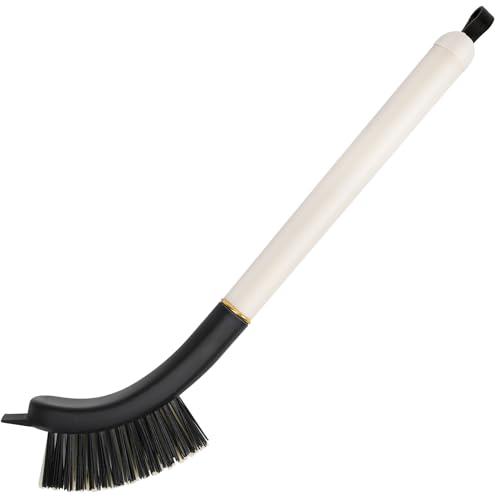 Crevice Cleaning Brush, Hard Bristle Grout Brush Gap Cleaner Tool for Tight Groove Spaces, Kitchen, Bathroom, Sliding Shower Door, Faucets Corners, Tiles, Sink and Windows Track - color: White+black