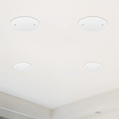 OSALADI 4 Pack Round Plastic Electrical Cover Plates Ceiling Wall Plate Covers Blank Outlet Cover for Home Electrical Box Hole