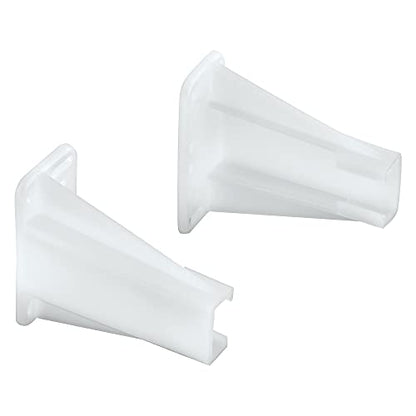 Prime-Line R 7240 Drawer Side Track Brackets, White Nylon (1 Pair)