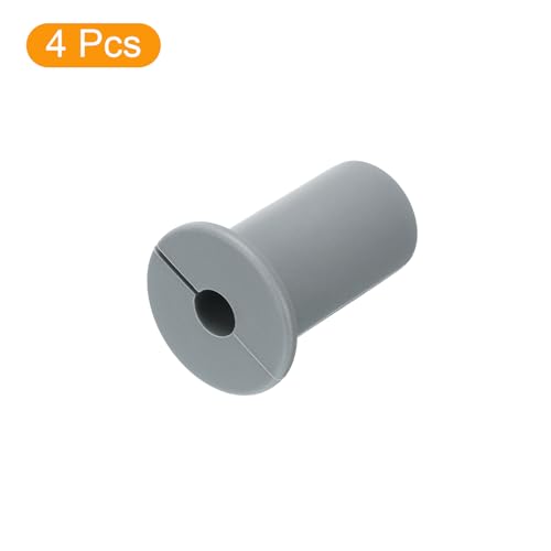 uxcell 4Pcs Wall Grommets for Cables 3/4 Inch Silicone Cable Wall Bushing Feed Through Cable Routing Kit Accessories Wall Cable Pass Through for Ethernet with 7mm Hole, Grey - color: Gray