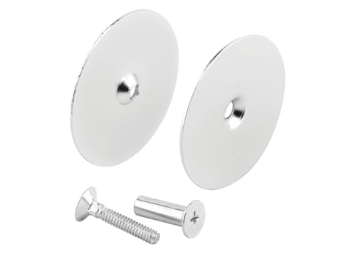 Prime-Line U 9531 Steel Door Hole Cover Plate, Chrome (Single Pack) - color: Chrome