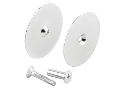 Prime-Line U 9531 Steel Door Hole Cover Plate, Chrome (Single Pack) - color: Chrome