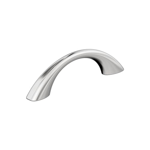 Amerock Vaile 3 inch (76mm) Center-to-Center Polished Chrome Cabinet Pull - 10 Pack - color: Polished Chrome, size: 3 inch (76mm) Center-to-Center, style: 10 Pack