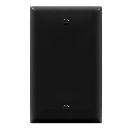 ENERLITES Blank Device Wall Plate, Gloss Finish, Standard Size 1-Gang 4.50" x 2.76", Polycarbonate Thermoplastic, 8801-BK, Black - color: Black, size: With Screws
