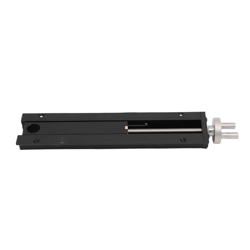 Woodworking Bench Tail Vise, Sturdy Aluminum Alloy with Stainless Steel Screw Rod 0-110mm Stroke 20mm Table Hole, with Crank Wheel for Drilling Metalworking Woodworking