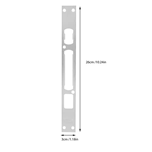 2Pcs Door Security Strike Plates 10.23X1.18In Stainless Steel Door Lock Reinforcement Plate for Home Security and Door Jam Reinforcement Easy Installation