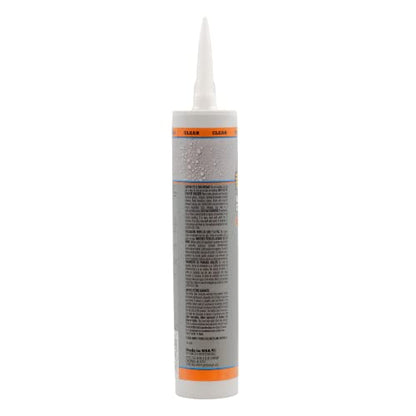 Gorilla Waterproof Caulk & Seal 100% Silicone Sealant; Clear; 10oz Cartridge (Pack of 6)