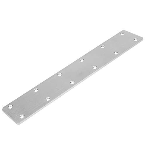 8 Pack 10-7/8" x 2" Flat Mending Plate, Stainless Steel Straight Bracket, Long Metal Repair Fixing Joiner Plate for Wood Furniture - size: 10-7/8" X 2"