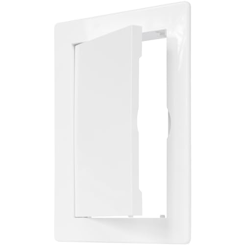 4" x 6" White ABS Plastic Plumbing Access Panel - Wall Access Panel for Drywall - Wire Cover for Wall Covering Panels - Electricity, Heating Alarm, Bathroom Ceiling Or Wall Hole Cover - color: White, size: 4" X 6"