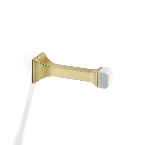 Khtumeware 2 Pack Brushed Gold Heavy Duty Solid Rigid Door Stop-3",with Soft Rubber Tip, Zinc Door Stopper Protect Wall & Door,Satin Gold - color: Brushed gold