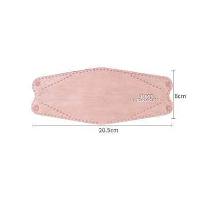 akgk KN95 Face Masks 50 Pack, 5-Ply Disposable Blush Pink Face Mask Against PM 2.5 Smoke and Dust - color: Z-50 Pack-blush Pink