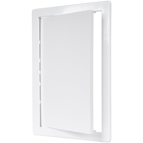 8" x 12" White Plastic Access Panel. Service Shaft Door Panel. Plumbing, Electricity, Heating, Alarm Wall Access Panel for Drywall. Bathroom Services Access Hole Cover. - color: White, size: 8" x 12"