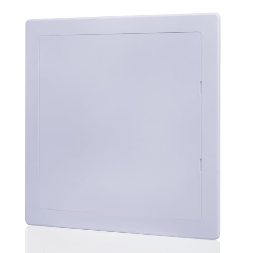 Suteck Plumbing Access Panel for Drywall Ceiling 16 x 16 Inch Reinforced Plastic Wall Access Doors Removable Hinged White - size: 16X16inch