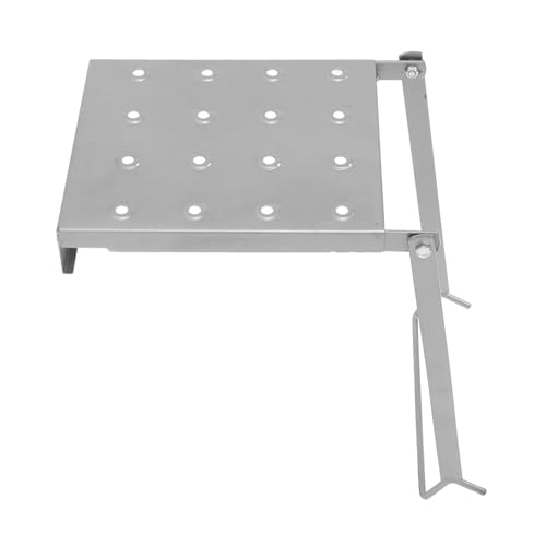 Holibanna Portable Iron Work Platform Sturdy Folding Ladder Holder Integrated Tool Tray for Easy Access Various Work Environments Platform for Home and