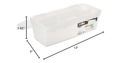 ArtBin 6937AG Essentials Lift-Out Tray Box, Portable Art & Craft Organizer with Handle and Tray, Clear/Aqua
