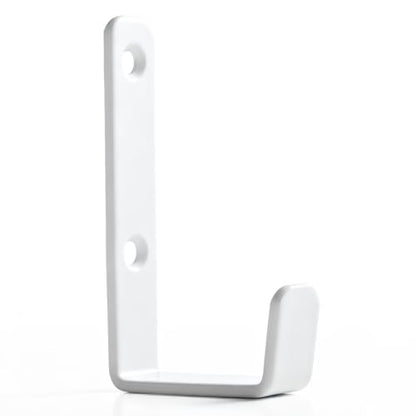 Stainless Steel Hooks for Hanging, Heavy Duty Hooks, Coat Hook, Wall Hooks Wall Mounted Hook Towel Hook Garage Holder Screw Hanger, 6 Pack (White) - color: White