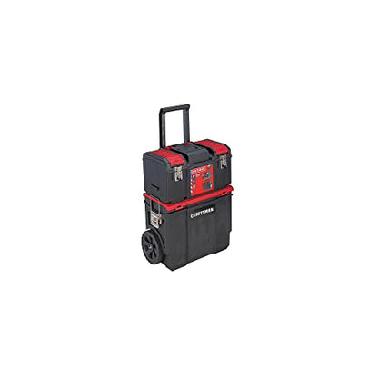 CRAFTSMAN 19-in. 3-in-1 Rolling Tool Box with Wheels, Red, Plastic, Lockable (CMST18614) - style: 3-in-1 Rolling Tool Box