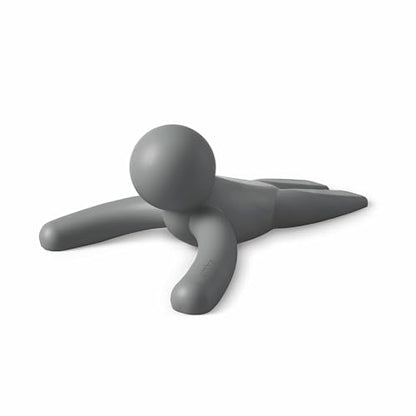 Umbra Buddy Door Stop, Heavy-Duty and Flexible, Soft-Touch Finish, Protects Your Floors, Grey - style: Single-Pack
