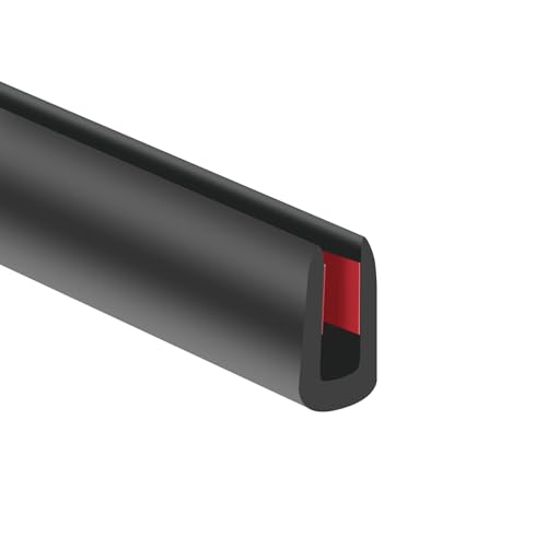 Rubber Edge Trim, 1/8" (3mm) Self Adhesive Flexible U Channel Edge Protecter for Sheet Metal, Glass, Flexiglass and Plywood, Fit for 7/64"-5/32" Width Edge, Black Color, 10Ft, EPDM Material - color: Black, size: Fit 1/8" - L10'