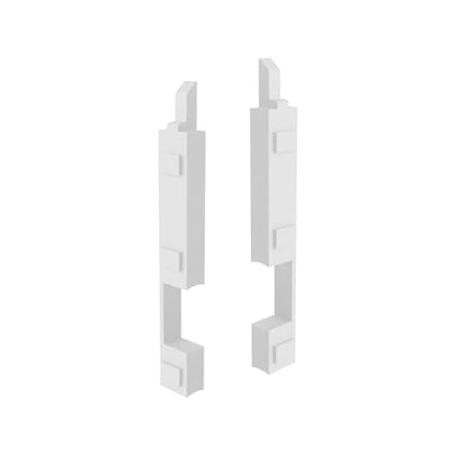 Brixwell Slide Bolt Set, Nylon Construction with White Finish, 4" Length, Left and Right Hand, Security Bolt for Windows, Doors, Sash Frames, Patio, and Storm Hardware, Pack of 5