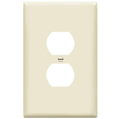 ENERLITES Duplex Receptacle Outlet Wall Plate, Jumbo Electrical Outlet Cover, Gloss Finish, Oversized 1-Gang 5.51" x 3.50", Polycarbonate Thermoplastic, 8821O-LA, Light Almond - color: Light Almond, size: Over-Size