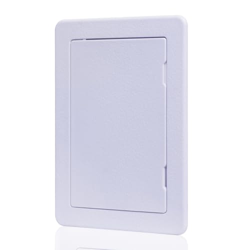 Suteck Plumbing Access Panel for Drywall Ceiling 4 x 6 Inch Reinforced Plastic Wall Access Doors Removable Hinged White - size: 4 x 6 Inch