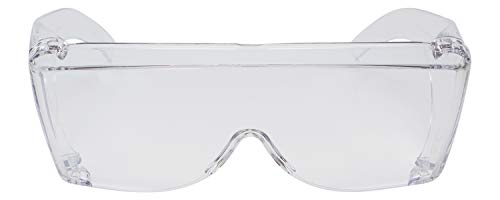 Calabria 3000 Fitover Safety Glasses with Uni-Lens – [Clear] Wrap Around Eye Protection | Anti-Fog Scratch Resistant | Protective Eyewear - color: Clear