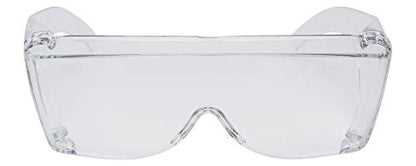 Calabria 3000 Fitover Safety Glasses with Uni-Lens – [Clear] Wrap Around Eye Protection | Anti-Fog Scratch Resistant | Protective Eyewear - color: Clear