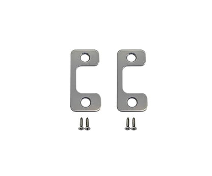 QCAA Solid Brass Deadbolt Strike Plate, Adjustable Jamb Plate, for Electronic Locks, Satin Nickel, 2 Pack, Made in Taiwan - color: Satin Nickel(Adjustable), size: 2 Pack