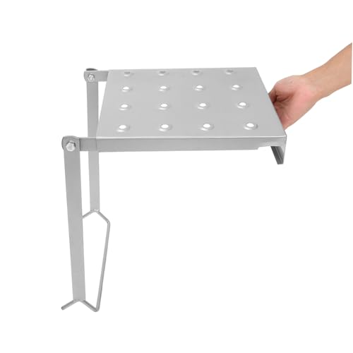 Holibanna Portable Iron Work Platform Sturdy Folding Ladder Holder Integrated Tool Tray for Easy Access Various Work Environments Platform for Home and