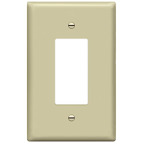 ENERLITES Decorator Light Switch or Receptacle Outlet Wall Plate, Gloss Finish, Over-Size 1-Gang 5.5" x 3.5", Unbreakable Polycarbonate Thermoplastic, UL Listed, 8831O-I, Ivory - color: Ivory, size: Oversize