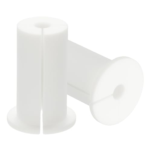 PATIKIL Wall Grommets for Cables 1", 2 Pcs Cable Routing Kit Silicone Hole Grommet Feed Through Bushing for Ethernet Accessories with 0.31" (8mm) Hole, White - color: White, size: 1" x 0.31"