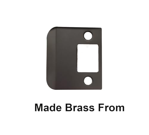 QCAA Solid Brass Extended Lip Strike, 2''X2-1/4, Oil-Rubbed Bronze, 4 Pack, Made in Taiwan - color: Oil Rubbed Bronze, size: 4 Pack