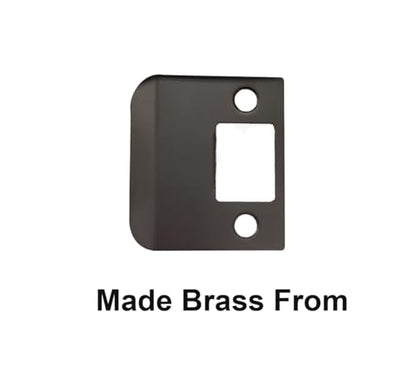 QCAA Solid Brass Extended Lip Strike, 2''X2-1/4, Oil-Rubbed Bronze, 4 Pack, Made in Taiwan - color: Oil Rubbed Bronze, size: 4 Pack