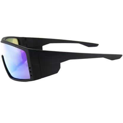 MAXJULI Z87 Wrap Around Sports Sunglasses with Side Shield for Men TR90 Ultralight UV400 Protection Safety Glasses 8704